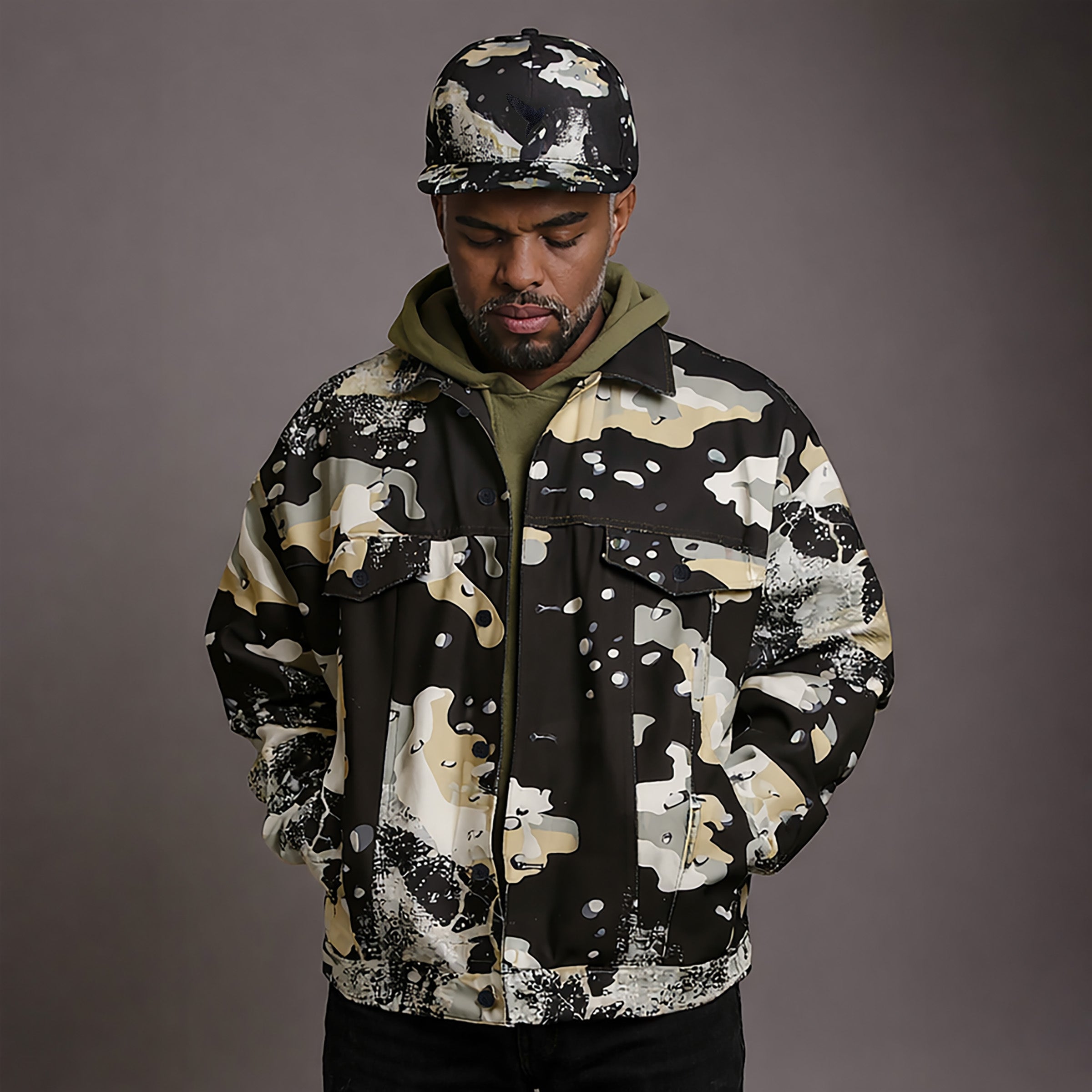 STORM CAMO JACKET BLACK