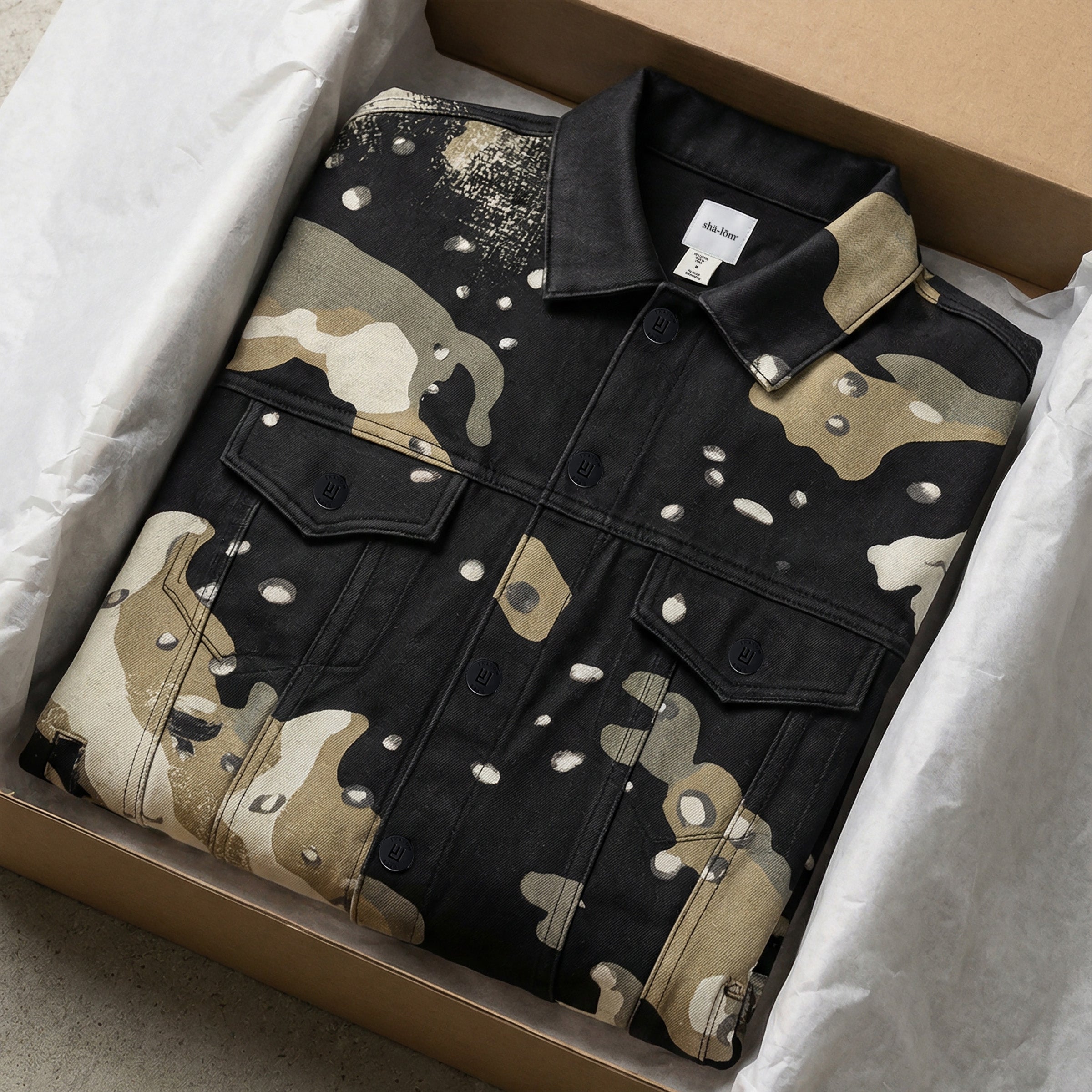 STORM CAMO JACKET BLACK