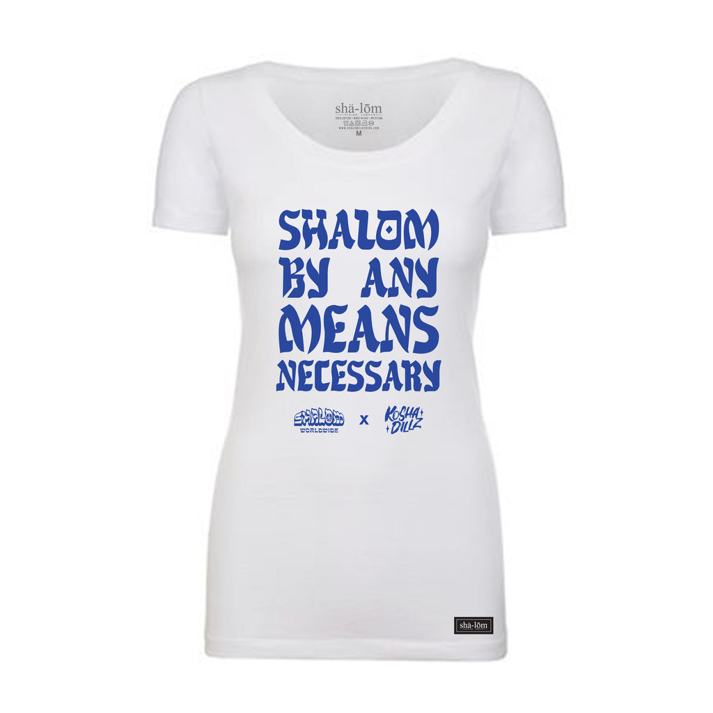 Shalom clothing and Kosha Dillz team up yet again with this new color way of Shalom by any means necessary. Rapper Kosha Dillz - billboard charting hip hop artist who's created songs with everyone from Matisyahu and Kaskade to Rza of Wu Tang Clan. He's become a viral sensation performing on the streets of NYC during the pandemic.