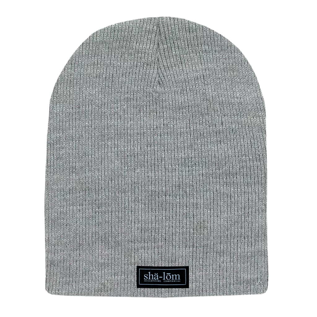 Our Definition beanie will keep your head warm anytime of the day. 100% Acrylic Beanie. Custom shalom definition woven label sewn on the bottom center. Wear this beanie in peace. Shalom Peace Every-Wear. 